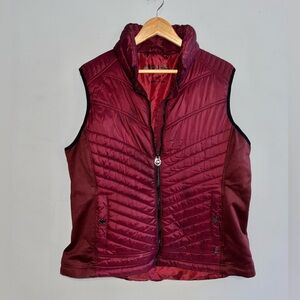 Michael Kors Burgundy Puffer Vest Sz XL